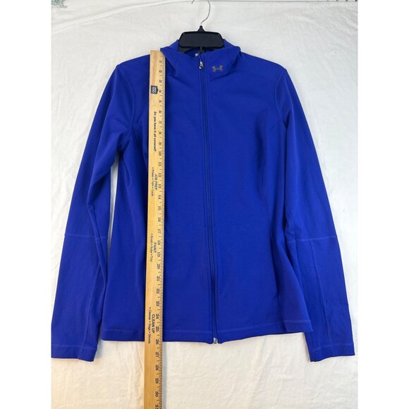 Under Armour Gear Blue Full Zip Jacket Size Large Fitted Running Athletic - Picture 6 of 7